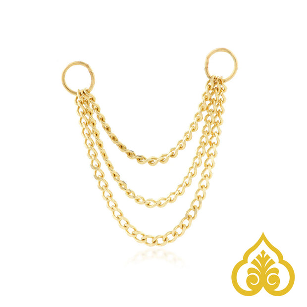 Triple chain - Gold necklaces
