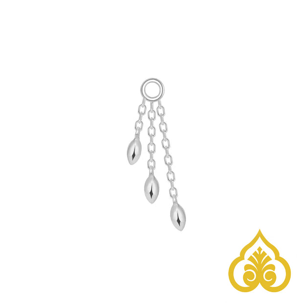 Marquise triple bead drop charm - Modern Mood